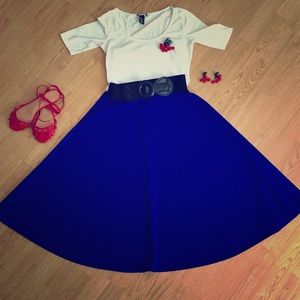 Blue circle skirt