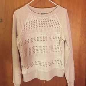 Cream aerie sweater, crocheted