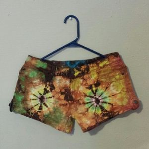 Tie dye shorts