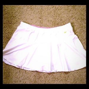 White Nike tennis skirt with matching shorts