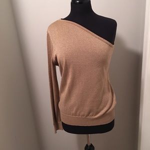 Michael Kors/Cahe One Shoulder Gold Tops