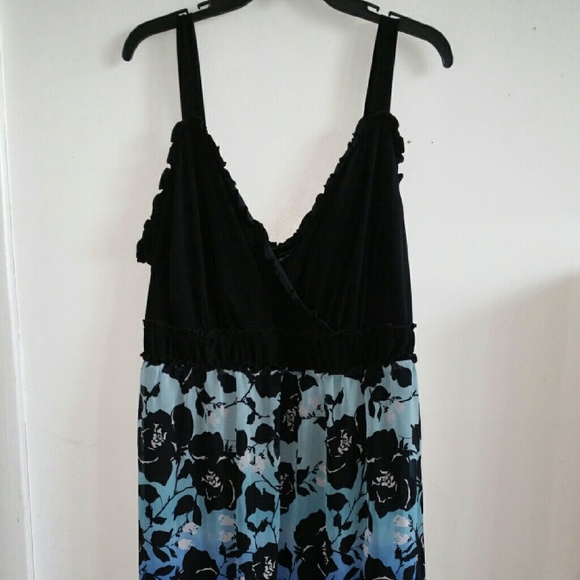 Ombre Maxi Floral Dress