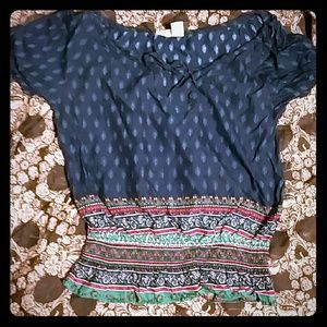 Women's S/S Peasant Blouse