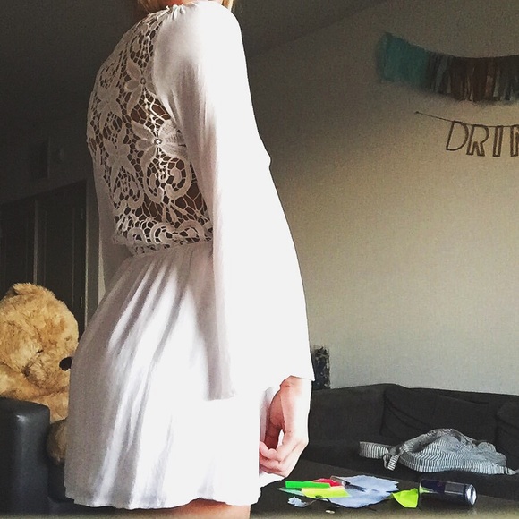 NWOT lace back mini dress