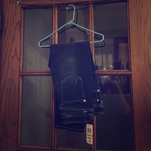 NWT Dark Blue Straight Leg Cropped Jeans