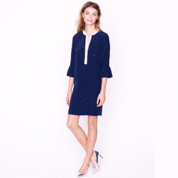 J.Crew Rosie Dress (Colorblock Navy)