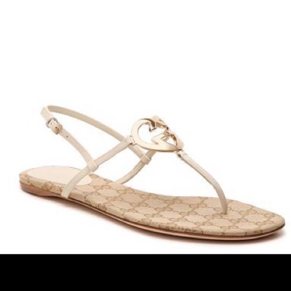Gucci interlocking heart thong sandals