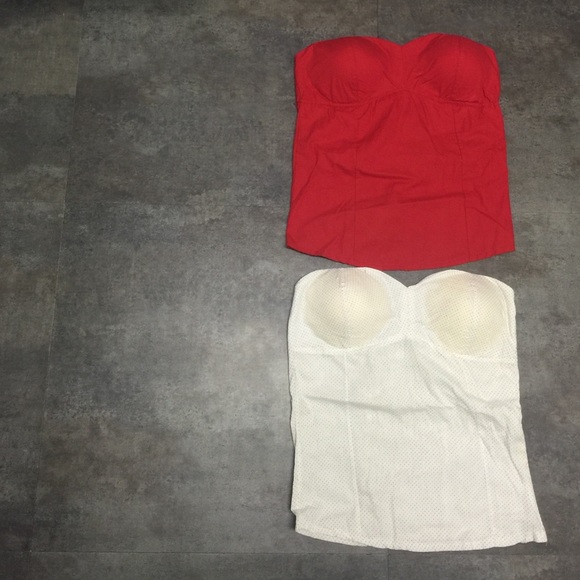 (2) PADDED BUSTIER TOPS🔴🔴🔴 FINAL PRICE!! 🔴🔴🔴 - Picture 1 of 3