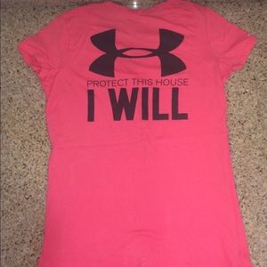 Under Armour Semi Fitted Pink Tee