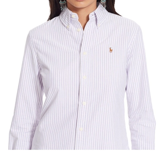 Ralph Lauren Women Custom Fit Oxford Shirt - Picture 3 of 4