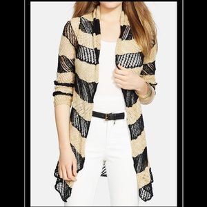 Lauren Ralph Lauren Striped Cardigan BLACK Medium