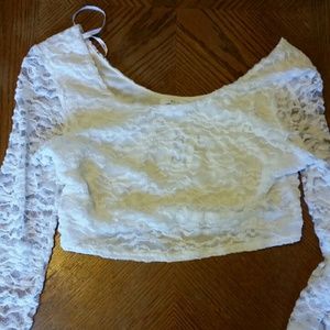 Cream crop top