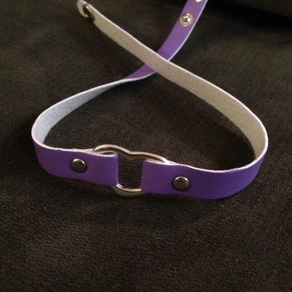 Lavender Leather Choker