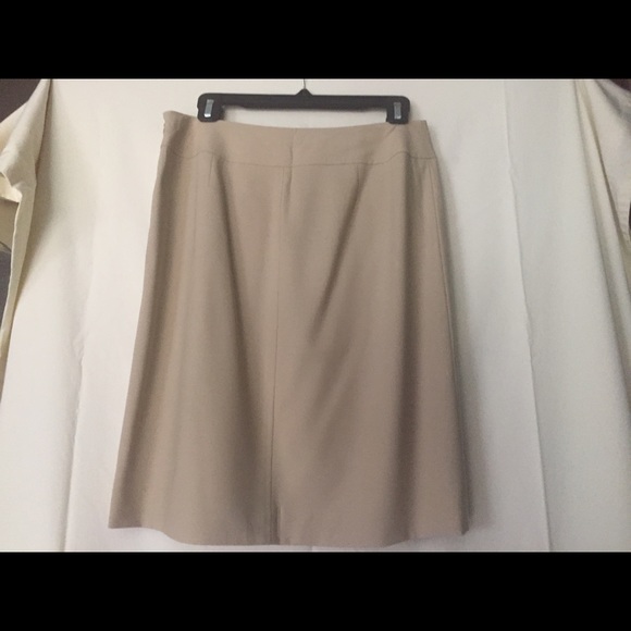 LOFT Knee-length Skirt: Khaki 8P - Picture 2 of 2