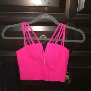 Hot Pink Tobi Crop Top