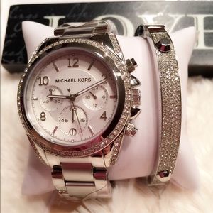 Michael Kors Pressley Silver-Tone and bracelet