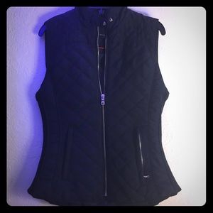 Zara Quilted Vest in Navy