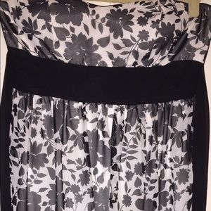Black & White Strapless Dress