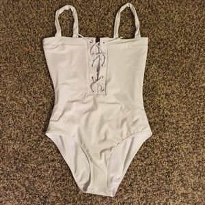 MUST GO***Summer must white one piece swimsuit