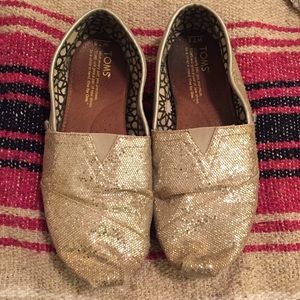 Silver glitter TOMS
