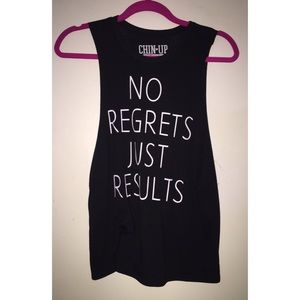 🚫Sold🚫 No Regrets Black Muscle Tee