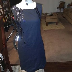 High fashion Helmut Lang navy sheath