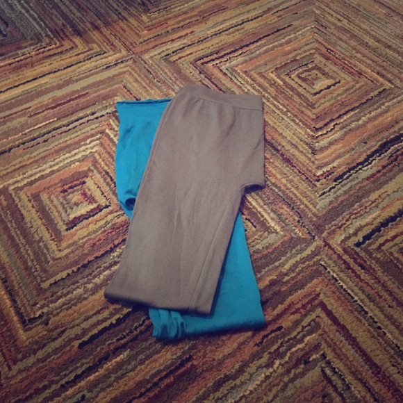 Wet Seal Legging Bundle (Teal/Gray)