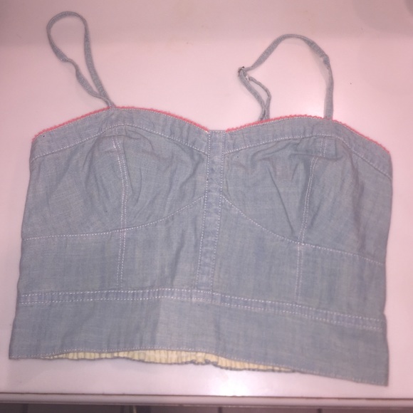 American Eagle Outfitters Tops - AE denim crop top