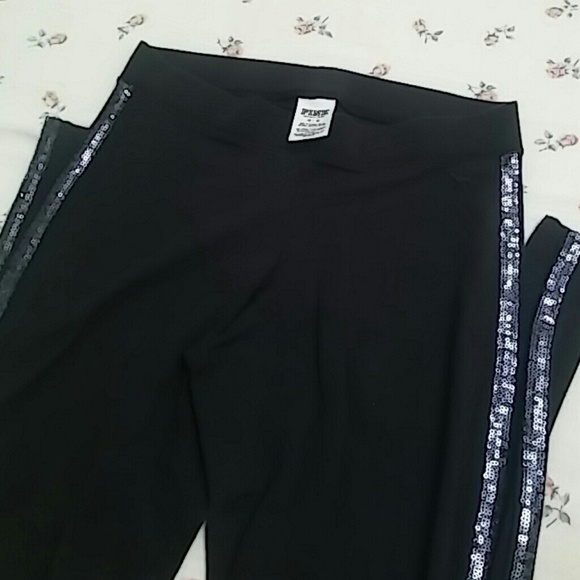 Victoria's Secret Pink Sequin Leggings Size Medium