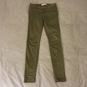 Zara Olive Green Skinny Pants