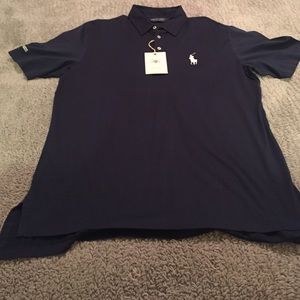 NWT Dark Blue Polo Golf Vintage Lisle Men's Large