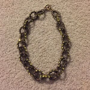 Green Crystal J.crew Link Necklace