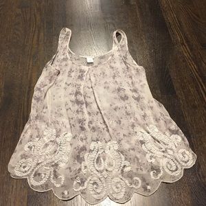 Club Monaco beaded tank blouse