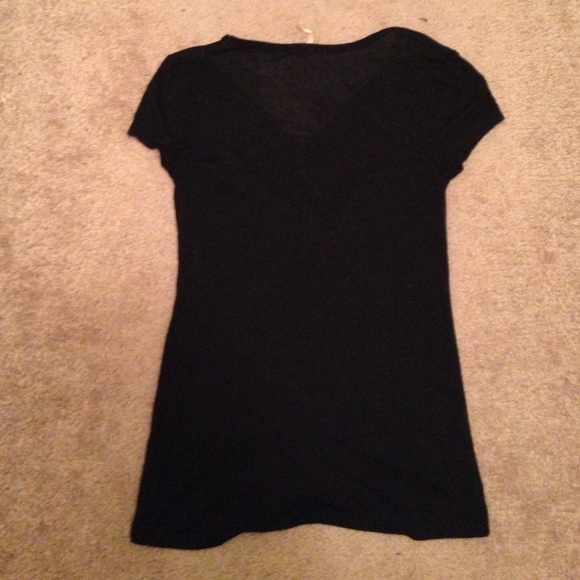 Black Rouched Tee - Picture 2 of 2