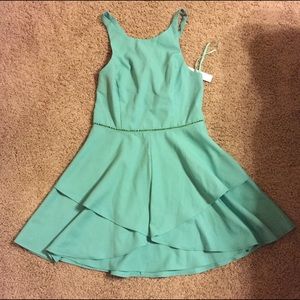 Teal A-line dress