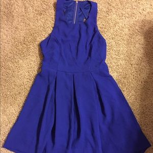 Cobalt blue backless dress