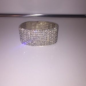 Silver rhinestone bracelet