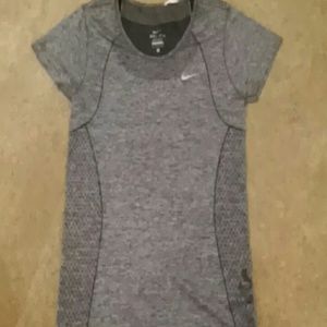 Nike small dri fit running tee gray