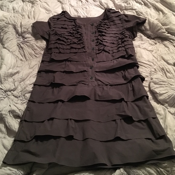 !Reduced! Gray Ruffle Crew Dress (good condition)