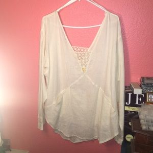 Free People ivory long sleeve