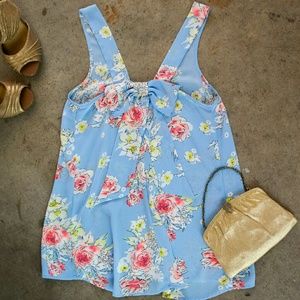 FINAL $. iwinkle blue bow back top . s