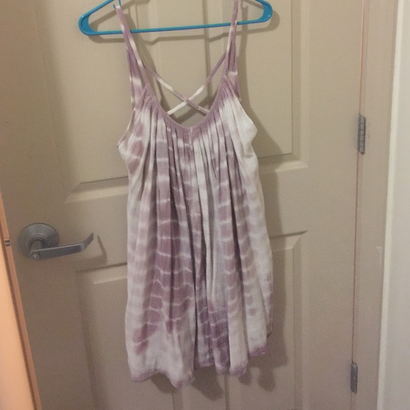 Rose and white tye dye dress