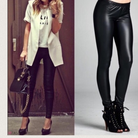 ✨RESTOCKED✨Chic faux leather leggings - Picture 2 of 2