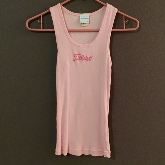 Baby pink Titleist tank. 💗
