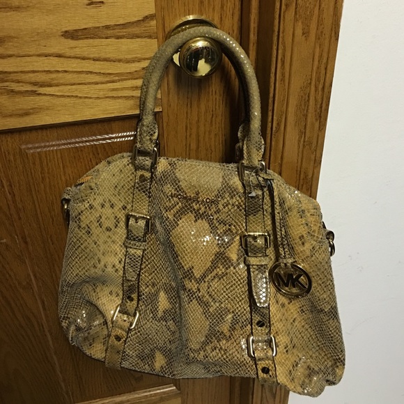 Michael kors shiny snake skin purse