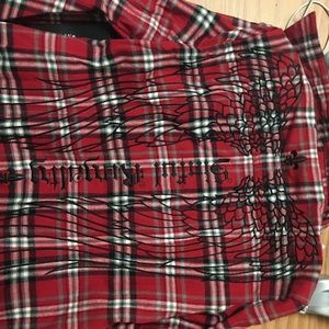 Affliction sinful plaid shirt size S