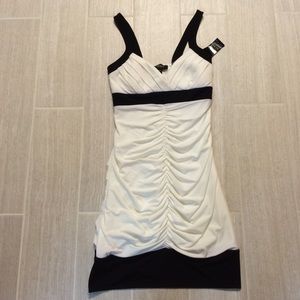 White and black dress