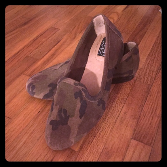 Camo suede flats size 4 from Nordstrom