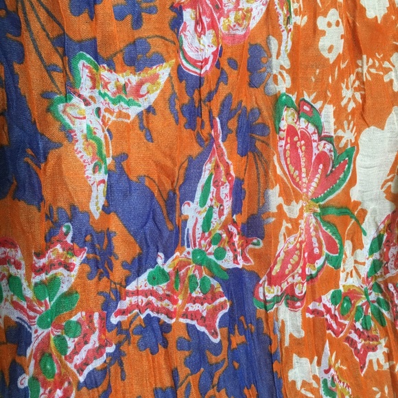 Francesca's Orange Butterflies Scarf - Picture 2 of 4
