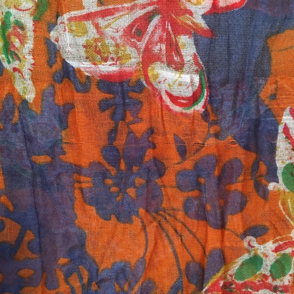 Francesca's Orange Butterflies Scarf - Picture 4 of 4
